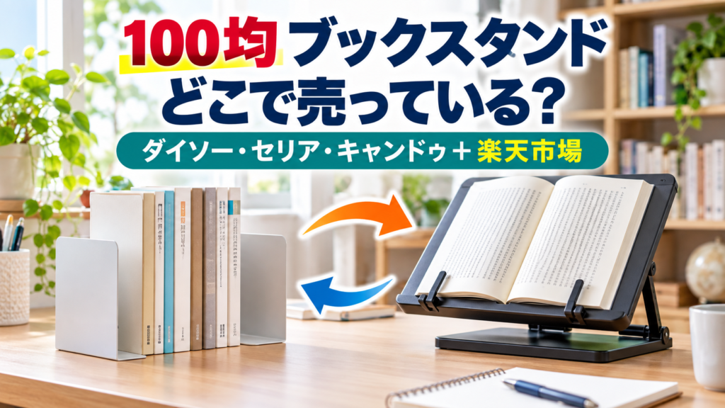 100均のブックエンドと楽天市場で比較したい読書用ブックスタンド