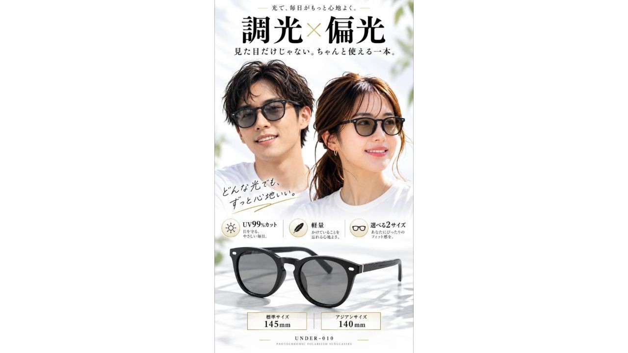 BRILLITO under-010の調光偏光サングラス