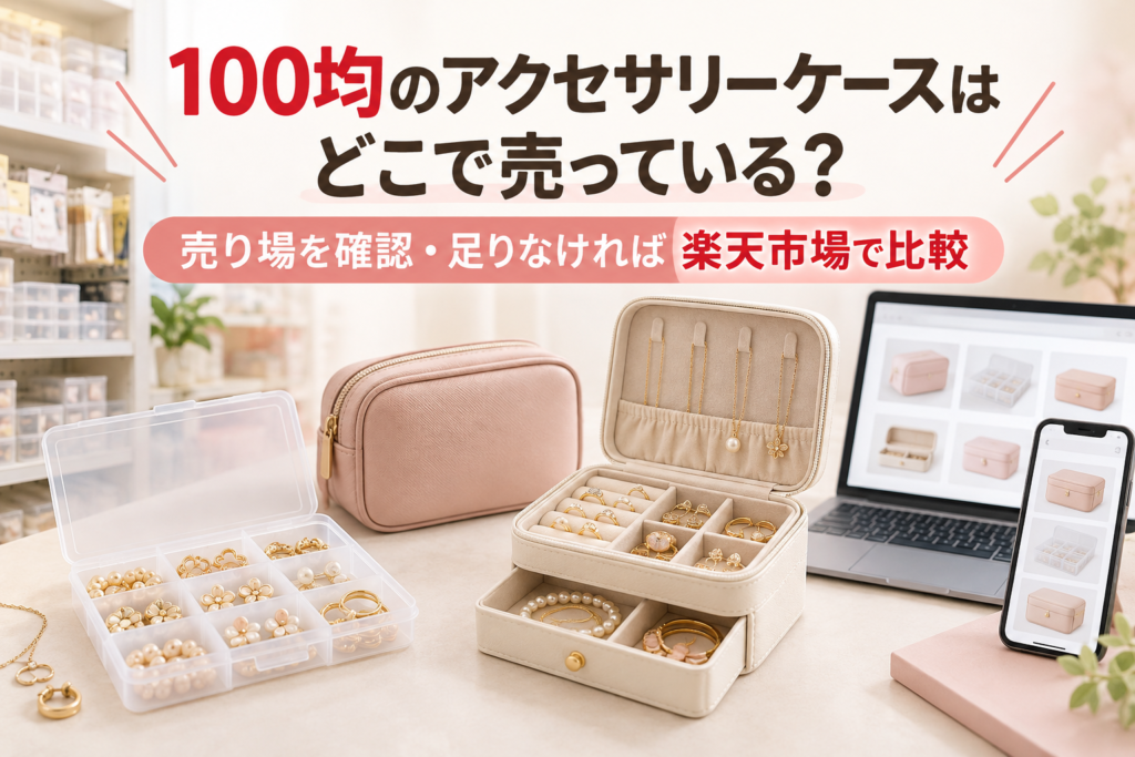 100均のアクセサリーケースと楽天市場で比較できる収納ケース
